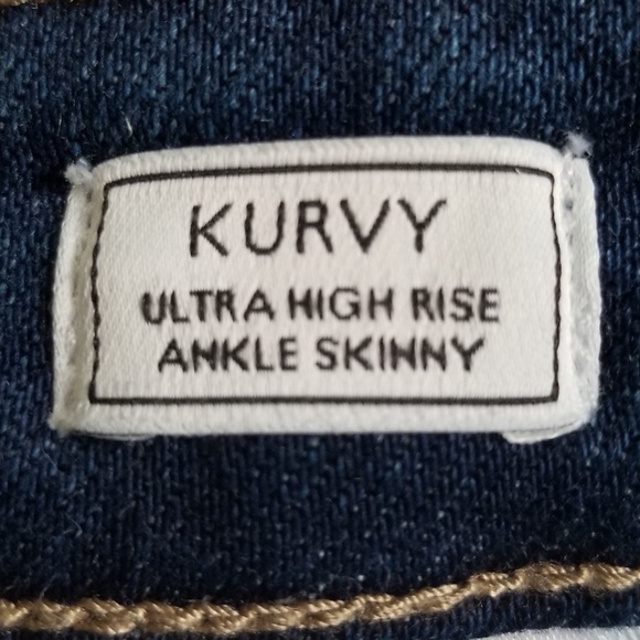 KanCan Kurvy‎ Distressed Ultra High Rise Ankle Skinny Jeans Size 25 - Picture 11 of 13